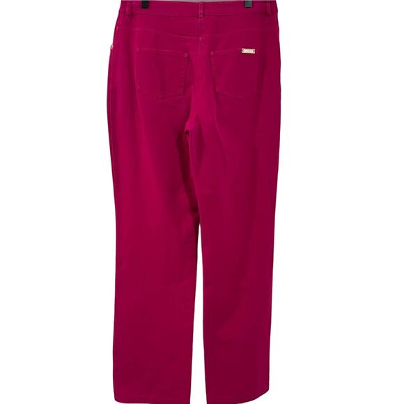 St John Yellow Label Pink Heavyweight Twill Pants Size 4 - Picture 4 of 9